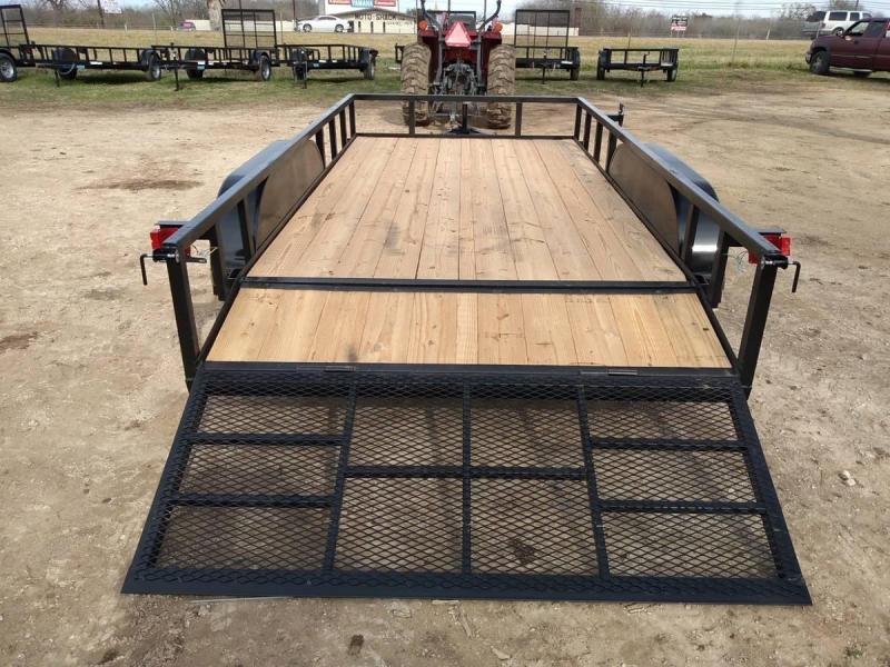 78 X 14 Tandem Axle Dovetail Gated Utility Trailer Blue Star Trailer