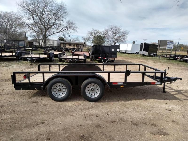 78 X 14 Tandem Axle Utility Trailer w/ 5ft Ramps Blue Star Trailer