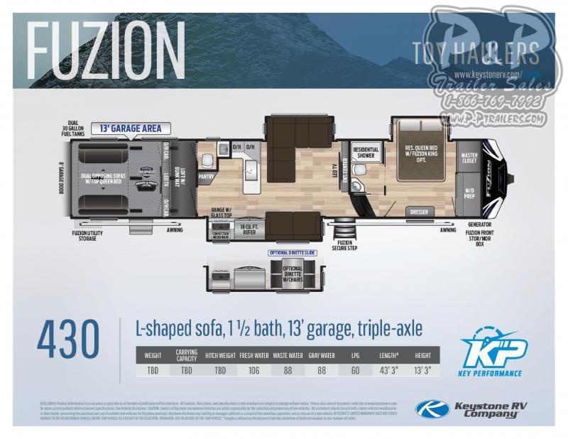 2020 Keystone Fuzion 430 43' 3" ft Fifth Wheel Campers RV 2020 Keystone Fuzion 430 43' 3" ft Fifth Wheel Campers RV