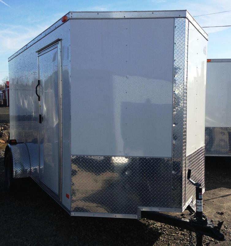 6x12 Enclosed Cargo TrailerRamp DoorWhite