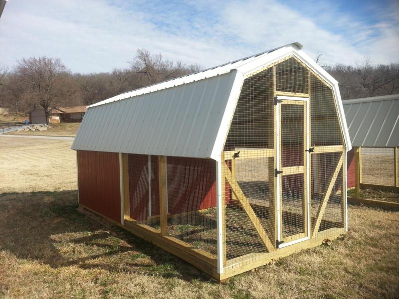 8x16 Large Barn Style Chicken Coop/Kennel | Trailers, Portable Storage ...