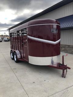 2019 S and S Dura-Line 6'x16' Maroon Livestock Trailer With 3.5k Axles 2019 S and S Dura-Line 6'x16' Maroon Livestock Trailer With 3.5k Axles