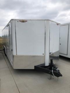 2020 H and H Trailers 101"x20' White Enclosed V-Nose 5.2k Tandem Axle Car Hauler 2020 H and H Trailers 101"x20' White Enclosed V-Nose 5.2k Tandem Axle Car Hauler