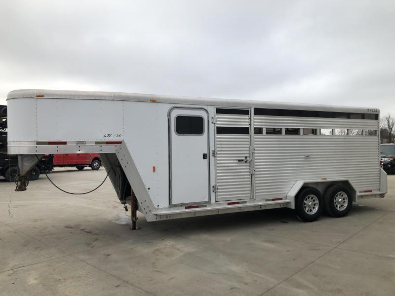 2003 Exiss Trailers 7'x20' GN Stock Livestock Trailer 2003 Exiss Trailers 7'x20' GN Stock Livestock Trailer