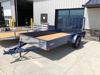 2020 H and H Trailers 82"x12' Blue Solid Side Utility Trailer With 3.5k Axle 2020 H and H Trailers 82"x12' Blue Solid Side Utility Trailer With 3.5k Axle