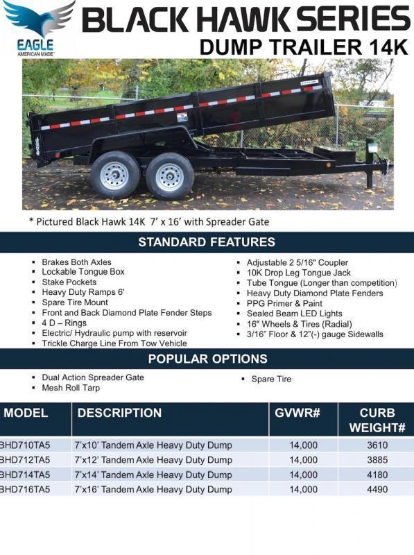2020 Eagle Trailer Black Hawk Dump Trailer 2020 Eagle Trailer Black Hawk Dump Trailer