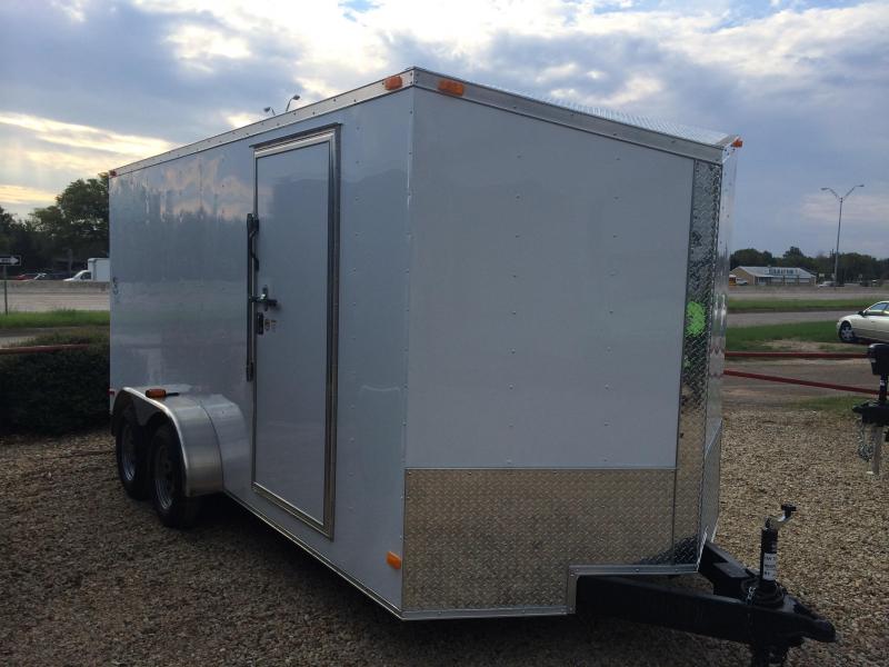 Enclosed+Cargo+Trailers+Dallas+TX ... Covered Wagon Trailers 7x16 +2 Slant nose Cargo / Enclosed Trailer