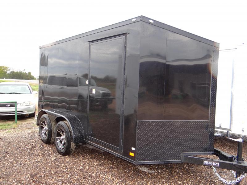 Enclosed Trailer 7x12 Slant Nose Chromed Out Motorcycle Trailer