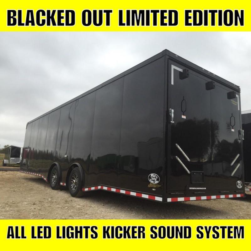 2017 Continental Cargo Auto Master 32 FT BLACKED OUT STEREO Enclosed