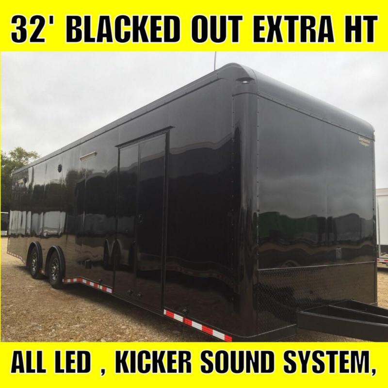 2017 Continental Cargo Auto Master 32 FT BLACKED OUT STEREO Enclosed