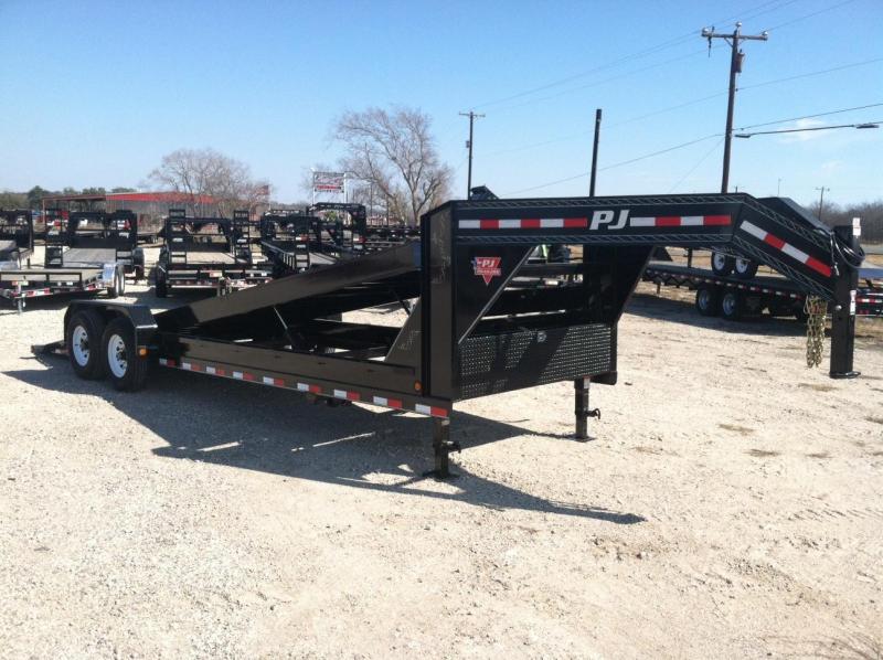 PJ Trailers Gooseneck Hydraulic Tilt Trailer 82&quot;X22