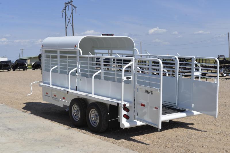 2016 Delco 6'8"x16' Premium Livestock Catch Trailer Happy Trailer