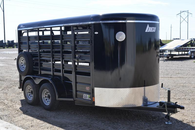 2017 BCI 6' x 14' Eco Series Bumper Pull Stock Trailer Happy Trailer Sales PJ Trailers in Texas