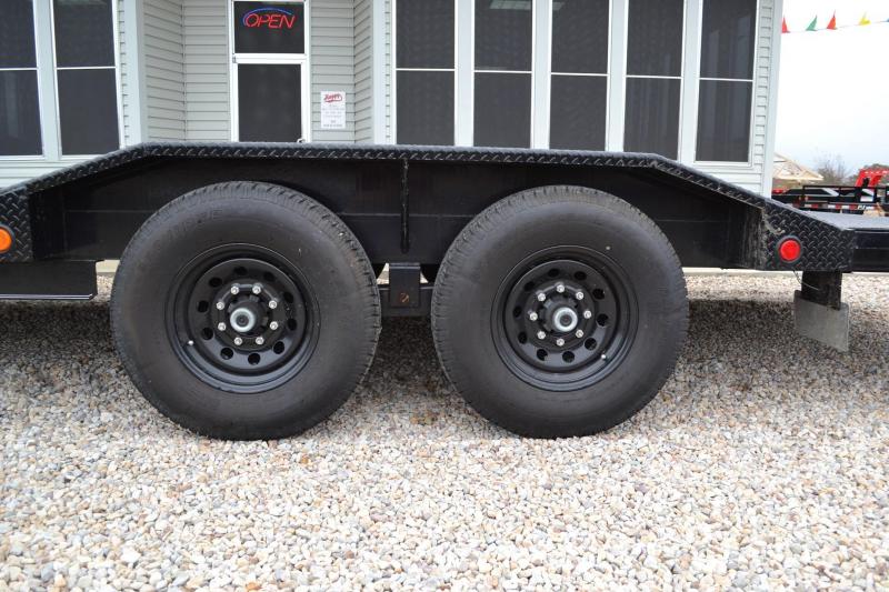 Used 2015 PJ 102"x24' Steel Floor w/Drive over Fenders Happy Trailer