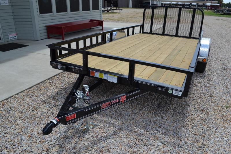 2017 PJ 77"x14' Utility Trailer w/Side ATV Ramps Happy Trailer Sales
