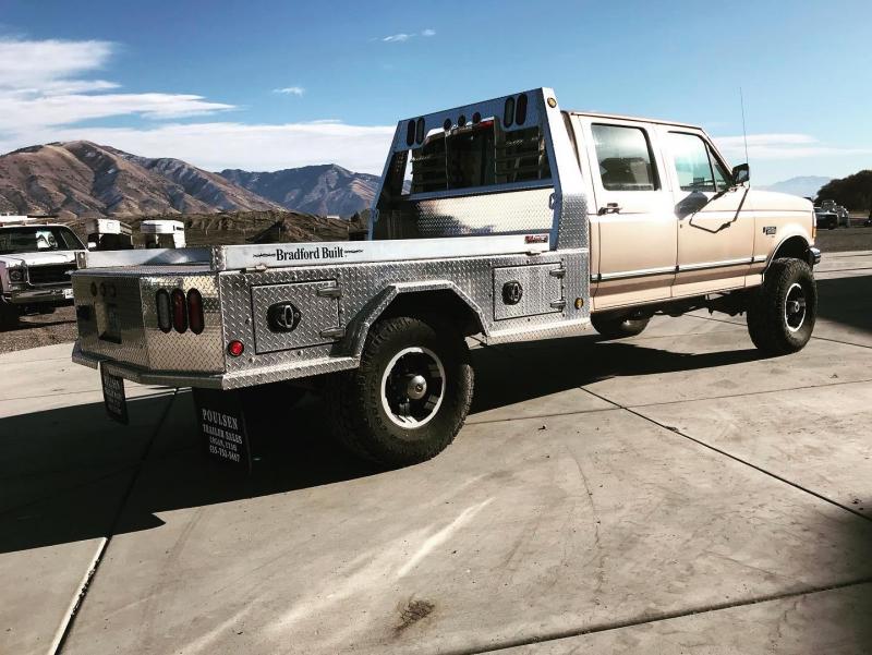 Bradford Built Aluminum 4Box Utility Full Skirted Truck Bed For Single