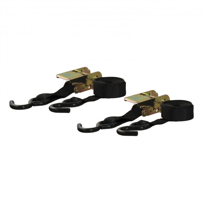 CURT Cargo Straps 1inx10ftx500WLL 2pk Black