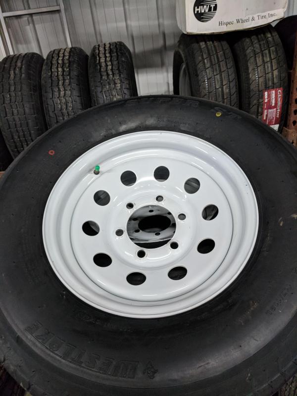 15" 6 LUG WHITE MOD WITH WESTLAKE LRE 225/75 RADIAL TIRE 15" 6 LUG WHITE MOD WITH WESTLAKE LRE 225/75 RADIAL TIRE