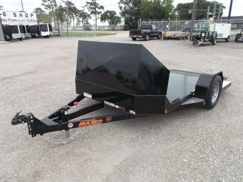 2017 Covered Wagon Trailers 7x12 Semi Low Hauler Motorcycle Trailer