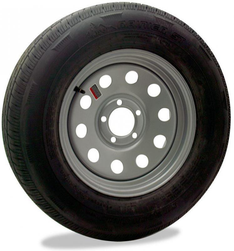 Radial Tire ST205/75R15 15x5 Rim 5 Lug on 4.5 Radial Tire ST205/75R15 15x5 Rim 5 Lug on 4.5