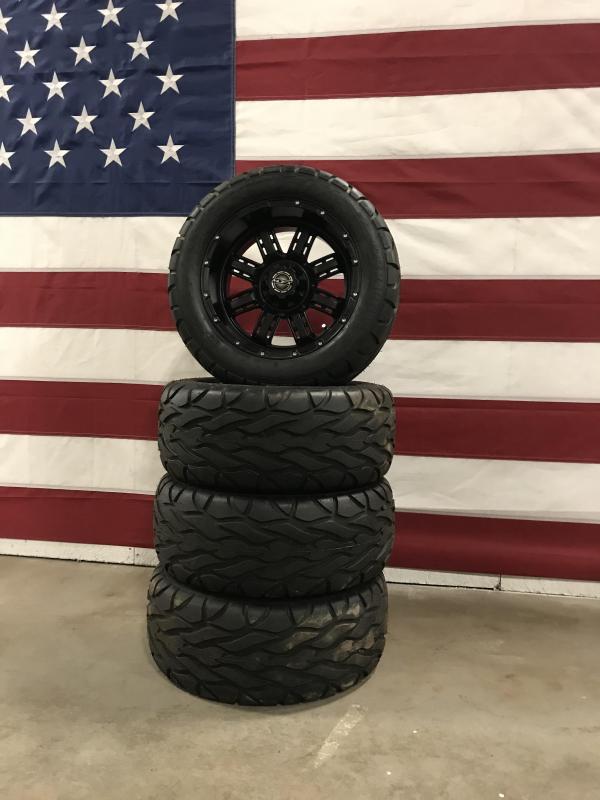 Used Aftermarket Golf Cart Tires Excel Street Fox Tires on MadJax Wheels #0034 $625