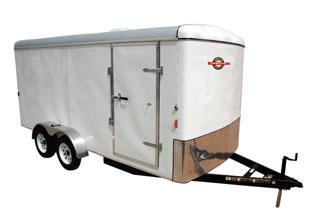 White CARRY-ON 7X16CG V-NOSE Enclosed Cargo Trailer White CARRY-ON 7X16CG V-NOSE Enclosed Cargo Trailer