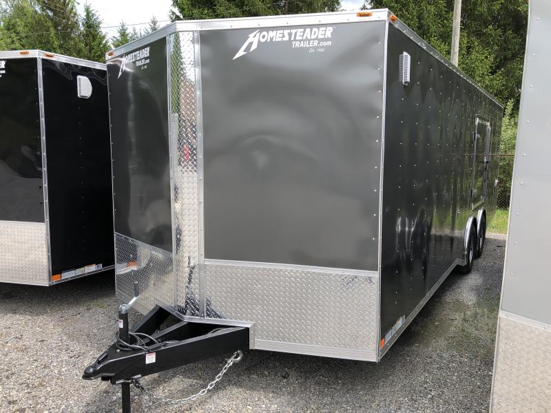 2019 Homesteader 8.5x24 Intrepid 5 ton spread axle escape door car hauler Enclosed Cargo Trailer 2019 Homesteader 8.5x24 Intrepid 5 ton spread axle escape door car hauler Enclosed Cargo Trailer