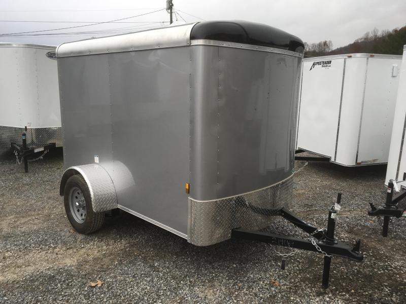 2018 Cargo Mate Blazer 5x8 Round Top 12in extra ht Ramp Door Silver Enclosed Cargo Trailer 2018 Cargo Mate Blazer 5x8 Round Top 12in extra ht Ramp Door Silver Enclosed Cargo Trailer