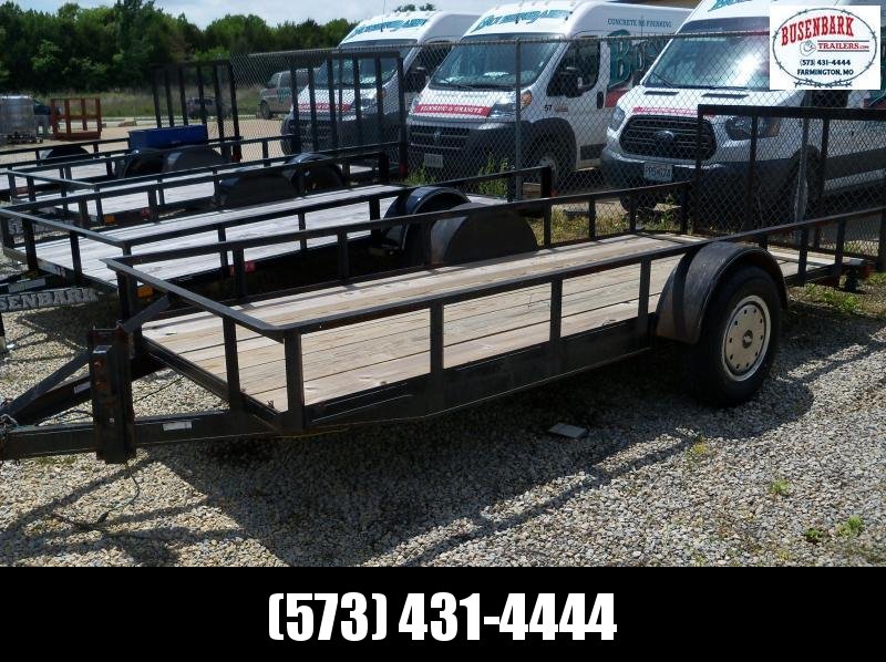 14x060 L&D Black Used Utility Trailer W/Gate 00164 14x060 L&D Black Used Utility Trailer W/Gate 00164