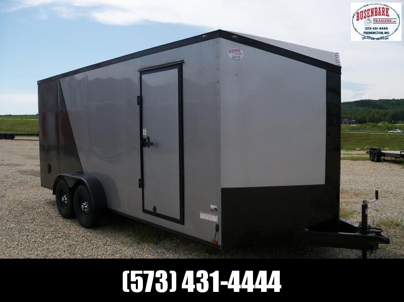 18x084 Anvil Silver & Charcoal V-Nose Extra Height Cargo Trailer AT7X18TA2 18x084 Anvil Silver & Charcoal V-Nose Extra Height Cargo Trailer AT7X18TA2