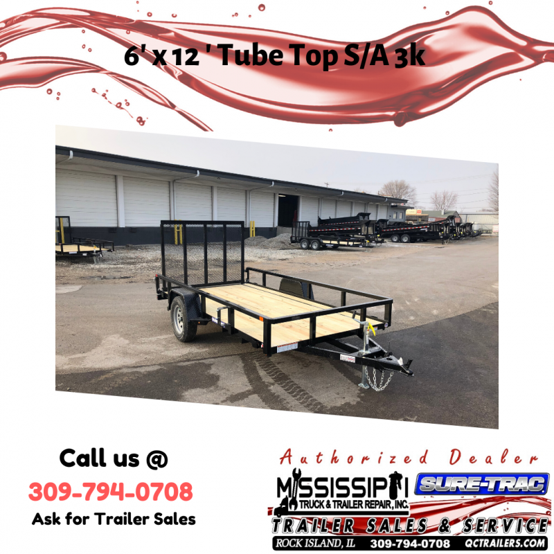 2020 Sure-Trac 6 X 12 Tube Top Utility 3K idler 2020 Sure-Trac 6 X 12 Tube Top Utility 3K idler