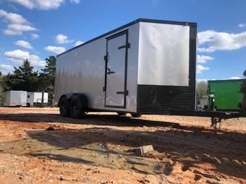 2020 Deep South 7x16 Tandem Axle Enclosed Cargo Trailer - Arizona Beige w/ Black Trim Package 2020 Deep South 7x16 Tandem Axle Enclosed Cargo Trailer - Arizona Beige w/ Black Trim Package