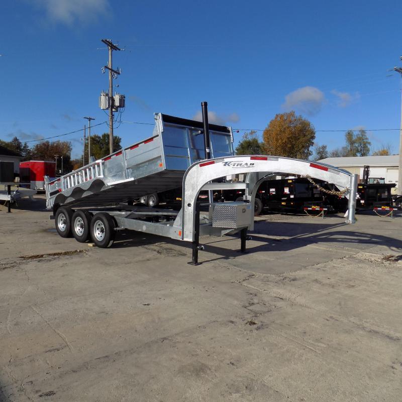 New Galvanized 80" x 16' Gooseneck Dump Trailer with 24K Telescopic Lift - Corrosion Resistant - $159/mo. W.A.C. New Galvanized 80" x 16' Gooseneck Dump Trailer with 24K Telescopic Lift - Corrosion Resistant - $159/mo. W.A.C.