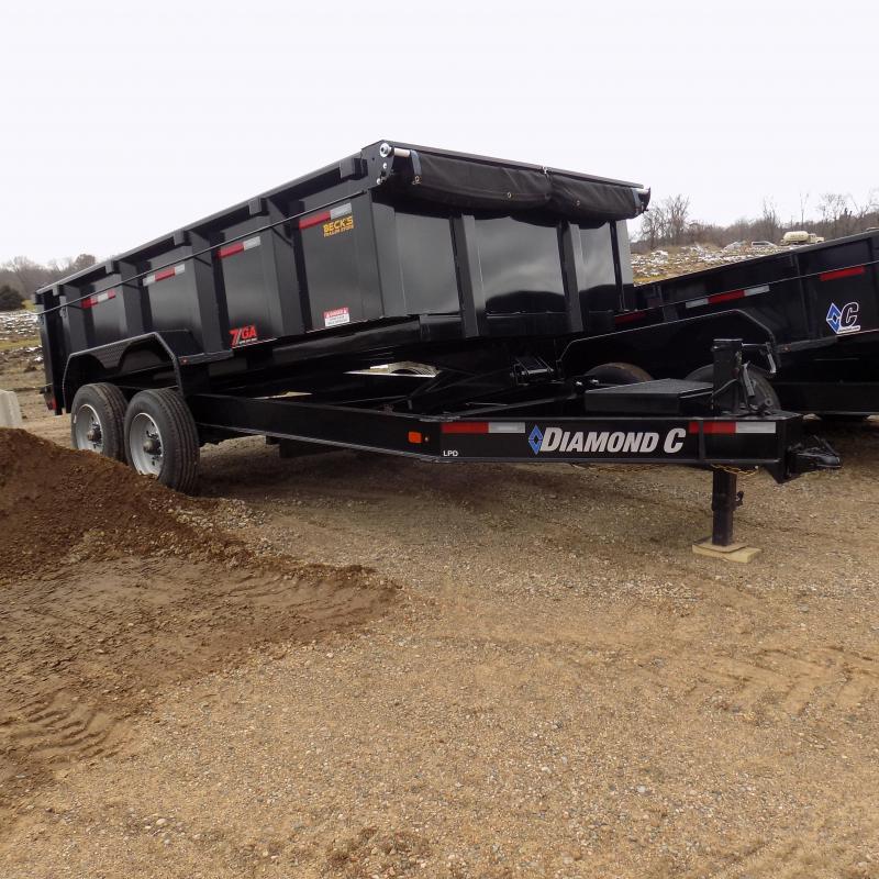 New Diamond C 82" x 14' Low Profile Dump Trailer With 10K Torsion Axles New Diamond C 82" x 14' Low Profile Dump Trailer With 10K Torsion Axles