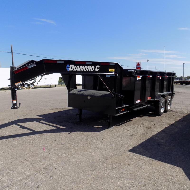 New Diamond C 82" x 14' Low Pro Gooseneck Dump Trailer w/ 10K Axles + Telescopic Lift New Diamond C 82" x 14' Low Pro Gooseneck Dump Trailer w/ 10K Axles + Telescopic Lift