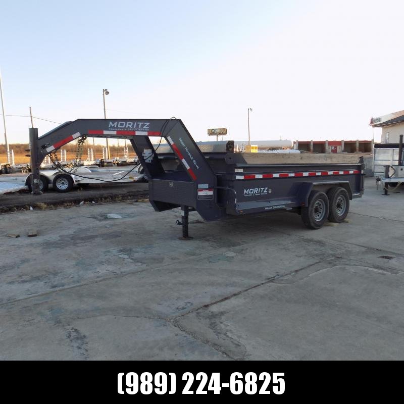 Used Moritz 7' x 14' Gooseneck Dump Trailer For Sale - New Trade Used Moritz 7' x 14' Gooseneck Dump Trailer For Sale - New Trade