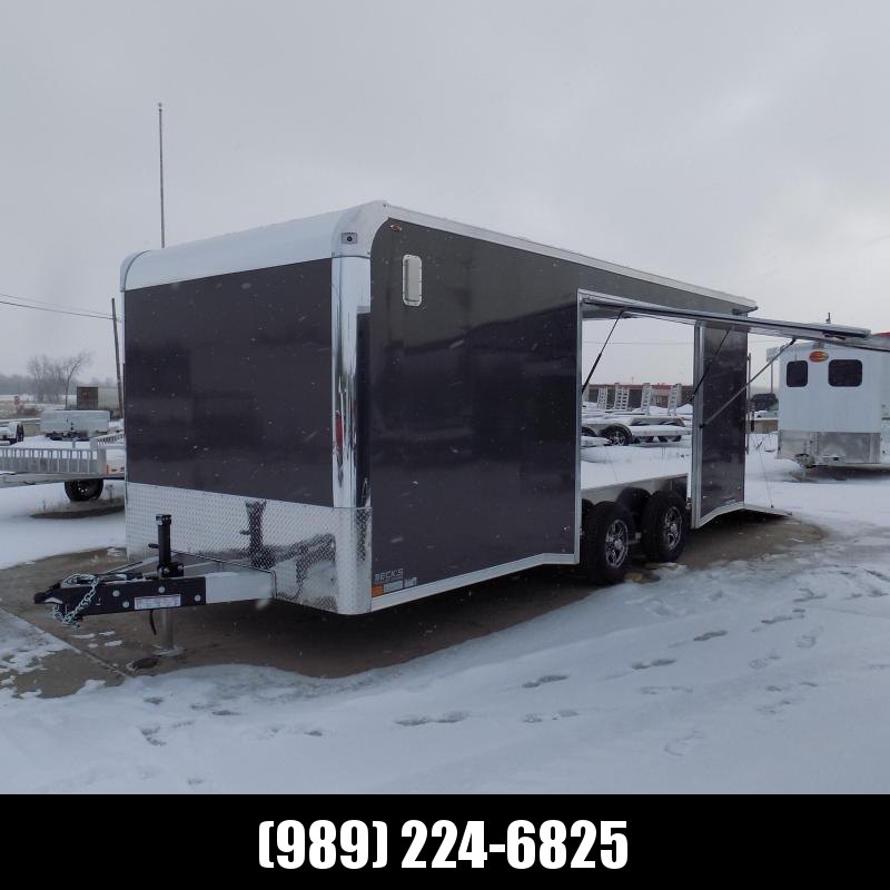 New Legend Trailmaster 8.5' x 20' Aluminum Race Series Trailer w/ Escape Door & Removable Fender New Legend Trailmaster 8.5' x 20' Aluminum Race Series Trailer w/ Escape Door & Removable Fender