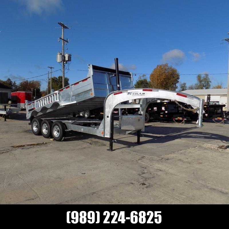 New Galvanized 80" x 16' Gooseneck Dump Trailer with 24K Telescopic Lift - Corrosion Resistant - $159/mo. W.A.C. New Galvanized 80" x 16' Gooseneck Dump Trailer with 24K Telescopic Lift - Corrosion Resistant - $159/mo. W.A.C.