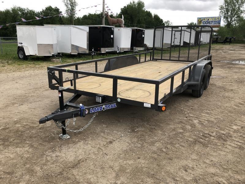 Load Trail 83 x 16ft Gray Tandem Axle Utility Trailer Load Trail 83 x 16ft Gray Tandem Axle Utility Trailer