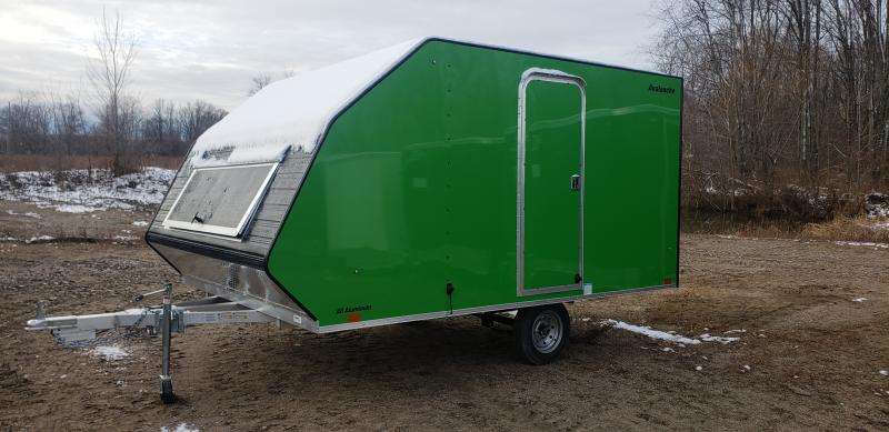 Lightning Trailers 8x11 Avalanche Snowmobile Trailer Green Lightning Trailers 8x11 Avalanche Snowmobile Trailer Green