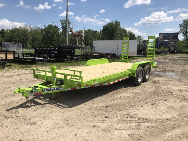 Load Trail 20ft 14K Equipment Trailer W/Rub Rail Saftey Green Load Trail 20ft 14K Equipment Trailer W/Rub Rail Saftey Green