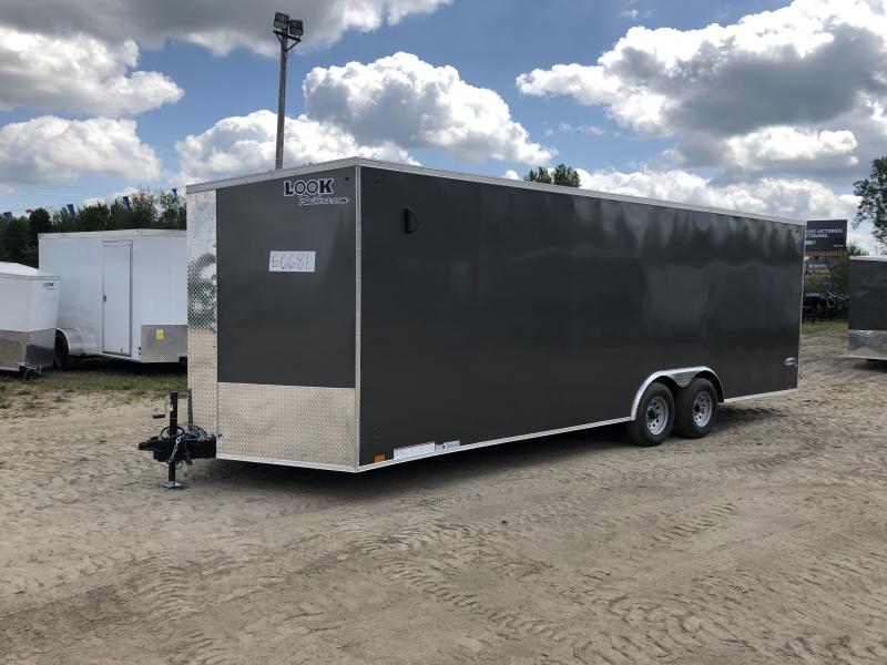 Look Trailers 8.5x24 10k Charcoal Enclosed Car Hauler w/ 7ft Interior Height Look Trailers 8.5x24 10k Charcoal Enclosed Car Hauler w/ 7ft Interior Height