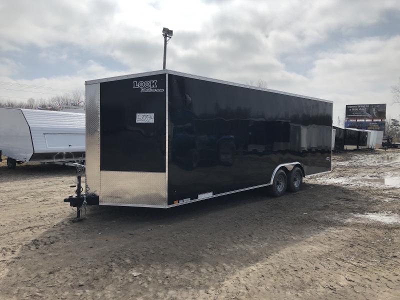 Look Trailers 8.5x24 10k Black Enclosed Car Hauler w/ 7ft Interior Height Look Trailers 8.5x24 10k Black Enclosed Car Hauler w/ 7ft Interior Height