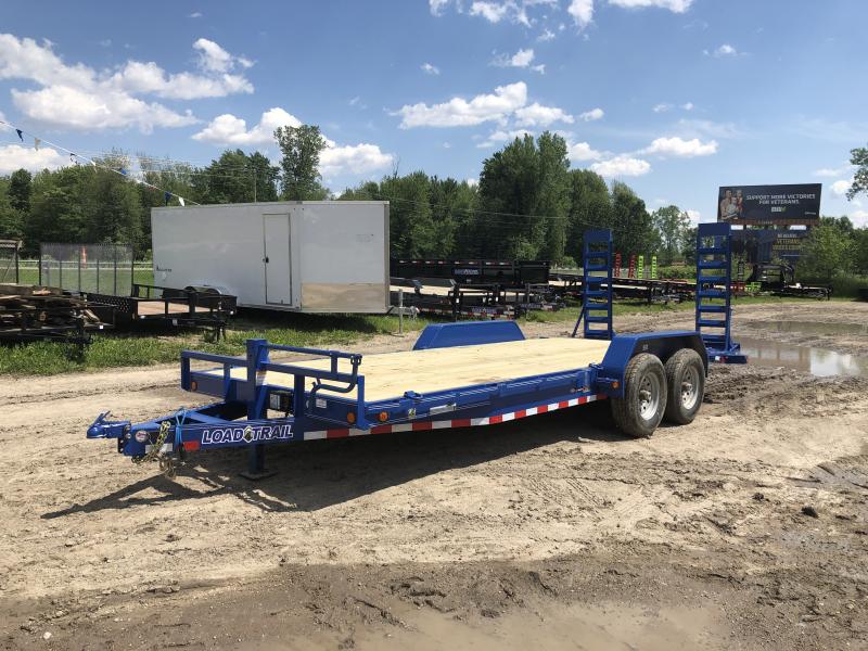Load Trail 20ft 14K Equipment Trailer W/Rub Rail Blue Load Trail 20ft 14K Equipment Trailer W/Rub Rail Blue