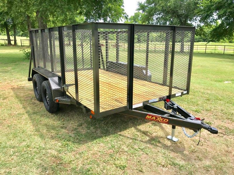 NEW MAXXD 12' X 83" TANDEM AXLE LANDSCAPE 4' SIDES NEW MAXXD 12' X 83" TANDEM AXLE LANDSCAPE 4' SIDES