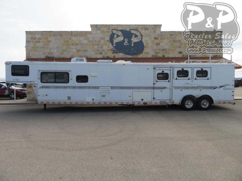 2001 Sundowner Trailers 8316 3 Horse Slant Load Trailer 16 FT LQ w/ Ramps 2001 Sundowner Trailers 8316 3 Horse Slant Load Trailer 16 FT LQ w/ Ramps