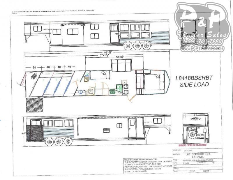 2020 SMC Horse Trailers SL8418SBBSRBRSL 4 Horse Slant Load Trailer 18 FT LQ With Slides 2020 SMC Horse Trailers SL8418SBBSRBRSL 4 Horse Slant Load Trailer 18 FT LQ With Slides