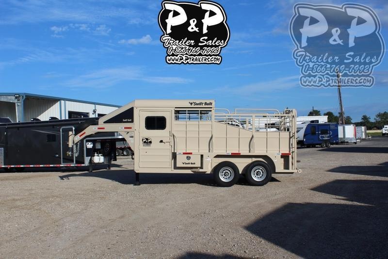 2020 Swift Built Trailers Swift Built Stock 16' Cowboy Half Top 16 ft Livestock Trailer 2020 Swift Built Trailers Swift Built Stock 16' Cowboy Half Top 16 ft Livestock Trailer