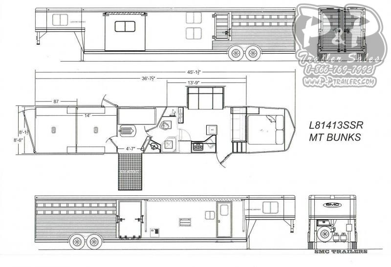 2020 SMC Horse Trailers SLE81413SSR 36 ft Livestock Trailer LQ 2020 SMC Horse Trailers SLE81413SSR 36 ft Livestock Trailer LQ