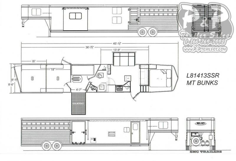 2020 SMC Horse Trailers SLE81413SSR 36 ft Livestock Trailer LQ 2020 SMC Horse Trailers SLE81413SSR 36 ft Livestock Trailer LQ